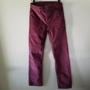 Patagonia Women's Corduroy Pants Size 25 (size 2), Maroon color, deep pockets